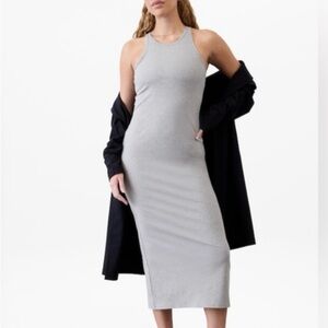 Athleta Light Gray Midi Dress